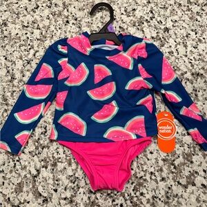 two-piece watermelon swimsuit